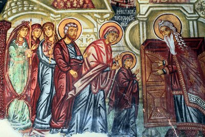 Byzantine Fresco from the 15th century (detail) Presentation of Marie at the Temple by Unknown